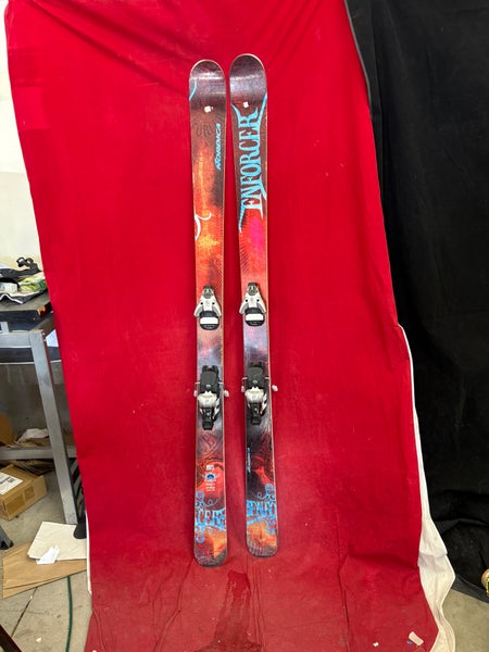 Skis: Nordica 185 cm All Mountain Skis With Bindings (Used)