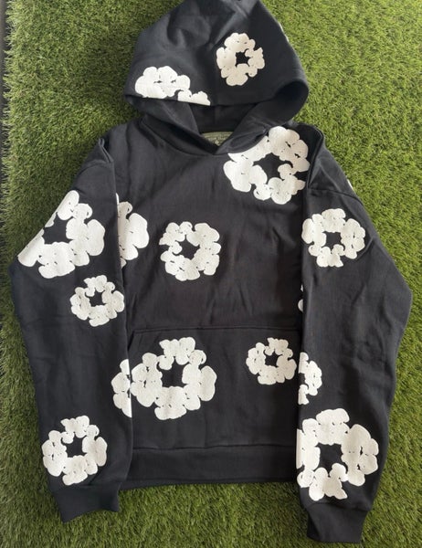 Denim Tears Men's Hoodie Size Medium, Black/White