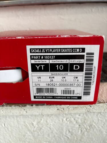 2020 CCM JetSpeed 340 Hockey Skates Regular Width 10 (Used)