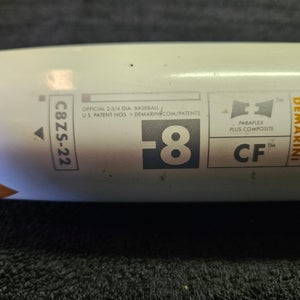 2022 DeMarini CF Composite USSSA Certified Bat (-8) 22 oz 30" (Used)