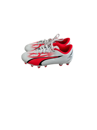 Used Puma ULTRA PLAY Soccer Cleats White And Pink Junior 01 11692-S000142991