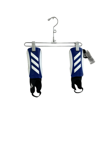 Used Adidas Soccer Shin Guards Youth Royal Blue And White MD 11692-S000144295