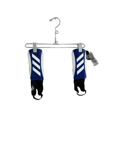 Used Adidas Soccer Shin Guards Youth Royal Blue And White MD 11692-S000144295