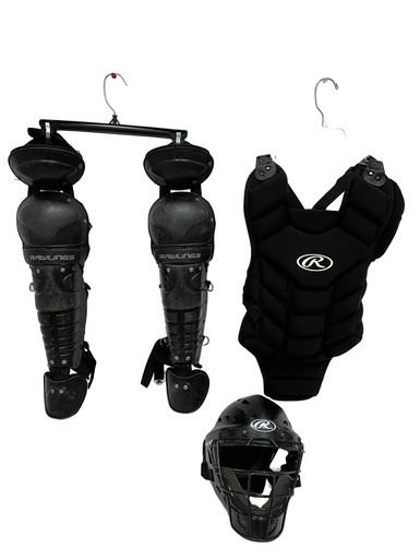 Used Rawlings PLAYERS SERIES Catchers Helmet w/Mask Black One Size 11692-S000144350