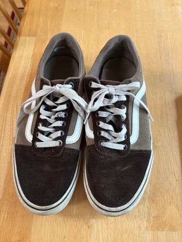Brown Men's Size M 8.0 (W 9.0) Adult Vans Shoes (Used)