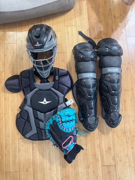 All Star System 7 Axis Catcher's Set (Used) mitt and bag included