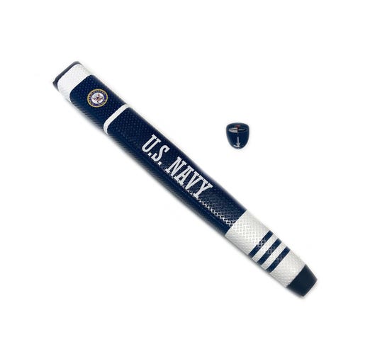 NEW Team Golf Military U.S. Navy/White Jumbo Putter Grip w/Ball Marker