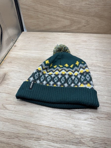 Patagonia Powder Town Pom Beanie Hat Green One Size