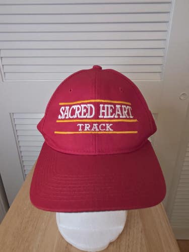 Vintage Secred Heart Track Yupoong Snapback Hat NCAA