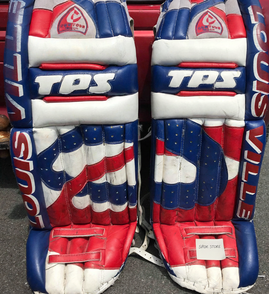 TPS Contour Goalie Full Set – Senior 36" | Regular | Eye-Catching Red, White Blue (READ DESCRIPTION)