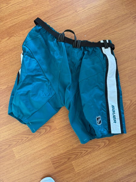 NEW Pro Stock TEAL San Jose Sharks NHL Bauer hockey pant Shells Large