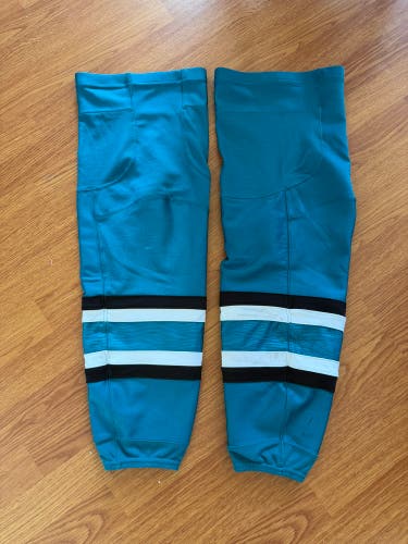 Fanatics SJ Sharks 2024/25 Pro Stock “Evolve” Teal socks
