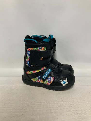 Used Burton KIDS GROM Boys Snowboard Boots Black Junior 06 11823-S000036077
