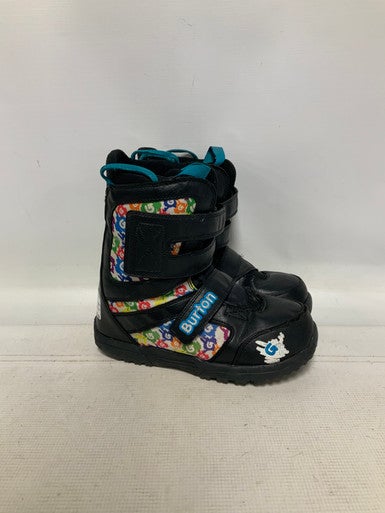 Used Burton KIDS GROM Boys Snowboard Boots Black Junior 06 11823-S000036077