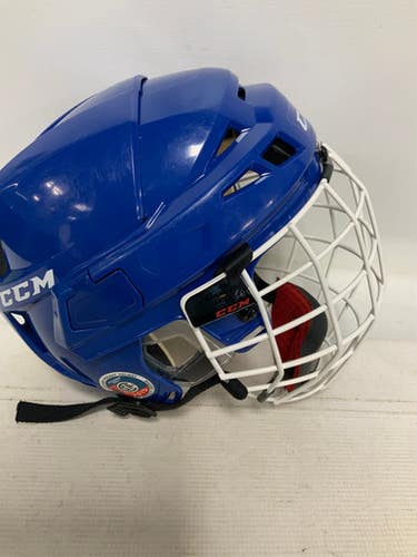 Used CCM VECTOR 08 Helmet Cage Combo Royal Blue MD 11823-S000036075