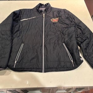 Mens Black Bauer Houston Wild Hockey Jacket Size Adult Large