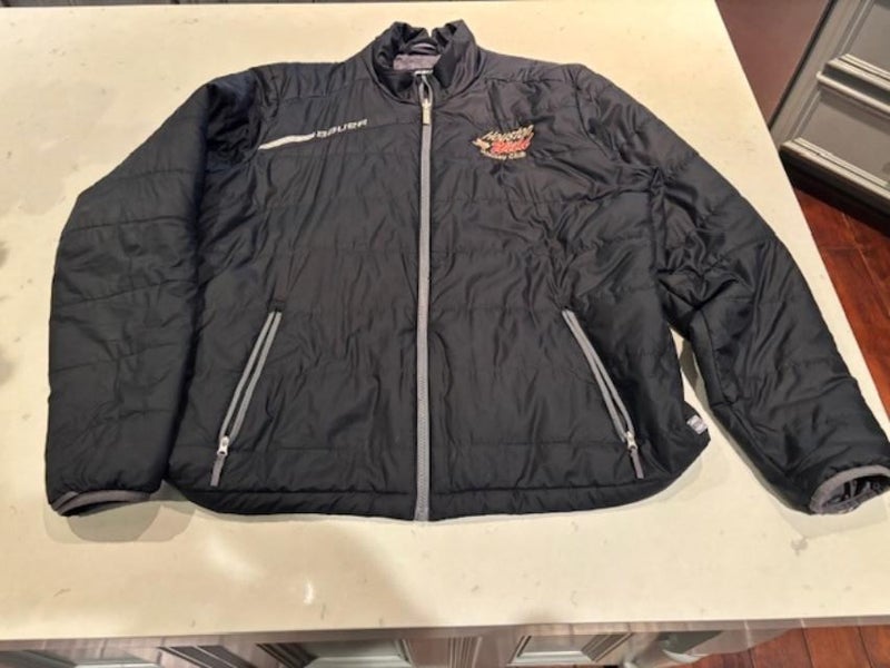 Mens Black Bauer Houston Wild Hockey Jacket Size Adult Large