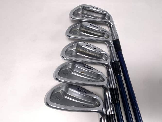 Mizuno MX 23 Iron Set 5-PW Exsar Blue Regular Graphite Mens RH- no 8i