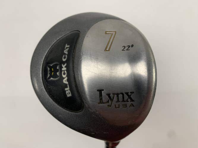 Lynx Black Cat Titanium 7 Fairway Wood 22* Flare Unifiber Stiff Graphite Mens RH
