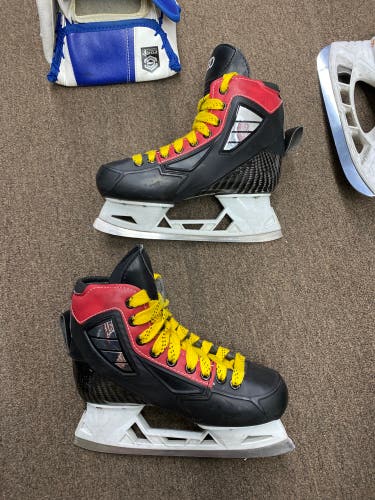 True 2 Piece Hockey Goalie Skates Regular Width Size
