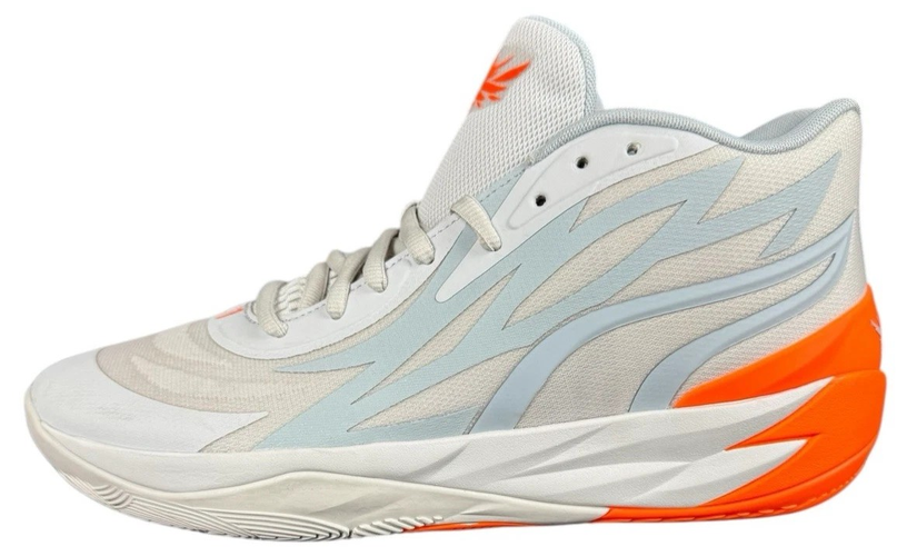 PUMA Size 13 MB.02 LaMelo Ball Basketball Sneakers Shoes Grey & Orange 378288 02