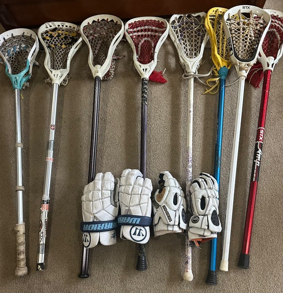 Lacrosse stick bundle and new gloves! (Gait ice, EVO X, etc)