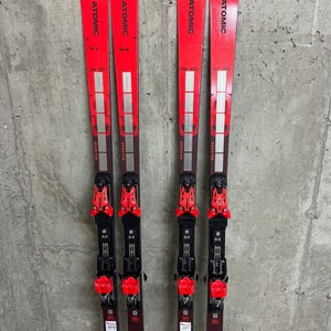 Men's 2023 Atomic Redster FIS GS 180 cm Racing Skis With Bindings 2X barely used (Used)