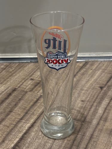 NFL Super Bowl XXXIV 2000 Miller Lite Beer Glass Vintage