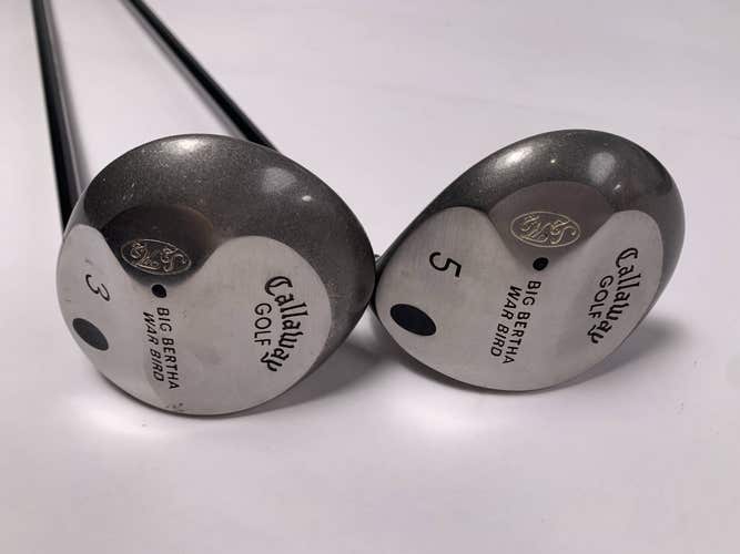 Callaway Big Bertha Warbird 3 & 5 Fairway Wood Set 15* 18* Graman CF310 Mens RH
