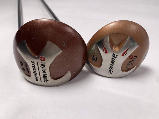 TaylorMade Burner 1994 Driver & 3 Fairway Wood Set 8.5* 15* Bubble Mens RH