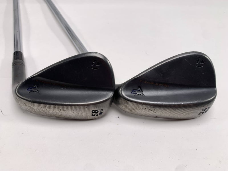 TaylorMade Milled Grind 3 Raw Black Wedge Set 54* 11 | 58* 1 DG S200 Mens RH
