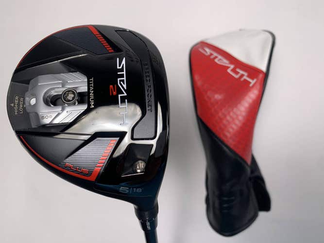 TaylorMade Stealth 2 Plus 5 Fairway Wood 18* Kai'li Red 65g Regular RH HC NEW