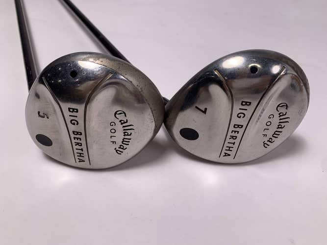 Callaway Big Bertha 2004 5 & 7 Fairway Wood Set 18* 21* Big Bertha Gems Mens RH
