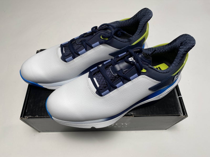 FootJoy Pro / SLX Golf Shoes White Blue Yellow Men's SZ 10 (56914)