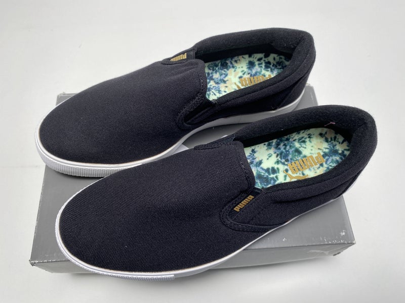 Puma Tustin Summer Casual Shoes Black Gold Women's SZ 7 (194230 05)