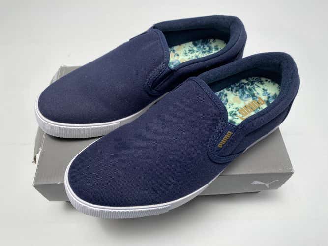 Puma Tustin Summer Casual Shoes Navy Blue Gold Women's SZ 6.5 (194230)