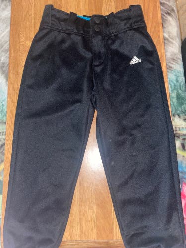 Black Medium Youth Adidas Softball Game Pants (Used)