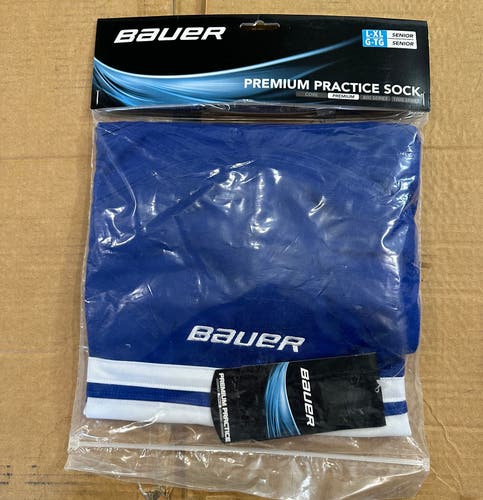 Bauer Blue Adult Unisex Large/Extra Large Socks (New)