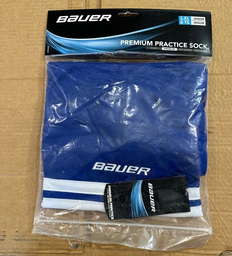 Bauer Blue Adult Unisex Large/Extra Large Socks (New)