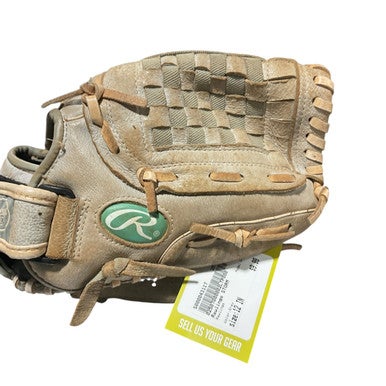 Used Rawlings STORM BB/SB Glove RH Throw Grey 12" 11834-S000043117