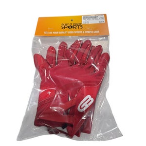 Used GRIP BOOST FOOTBALL GLOVES FB Gloves Red LG 11834-S000043048