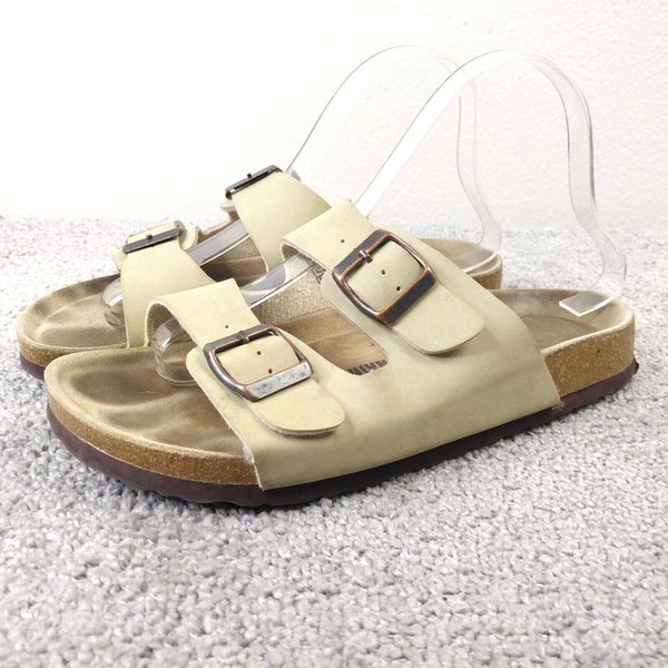 Cushionaire Sandals Womens Size 9 Shoes Lane Cork Footbed Tan Beige
