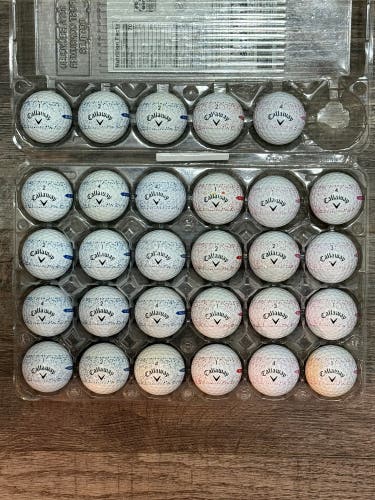 29 Callaway Supersoft Golf Balls - Splatter 360 Design (5A/4A Condition)