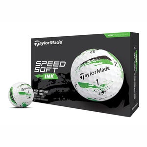 Taylor Made SpeedSoft Ink Golf Balls (Green, 12pk) 1dz 2024 NEW