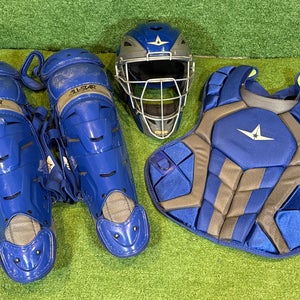 Royal Blue Used All Star System 7 Axis Catcher's Set