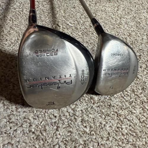 Women's Pinseeker Titanium Right Handed Driver & 5 Wood New Grips