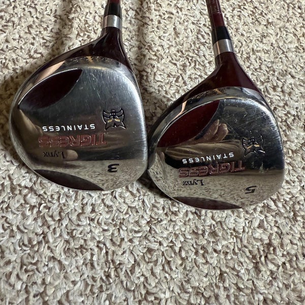 LEFTY Women's Lynx Tigress LEFT Handed 3&5 Fairway Wood Golf Club Set