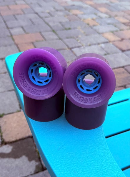 SEISMIC “SPEED VENTS” LONGBOARD/DOWNHILL SKATEBOARD WHEELS 77MM 83A SET OF 4 NEW