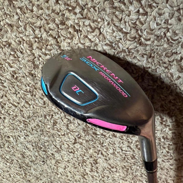 Custom Blue Pink Womens Nickent Right Handed Golf Club 3 Hybrid Ladies Flex