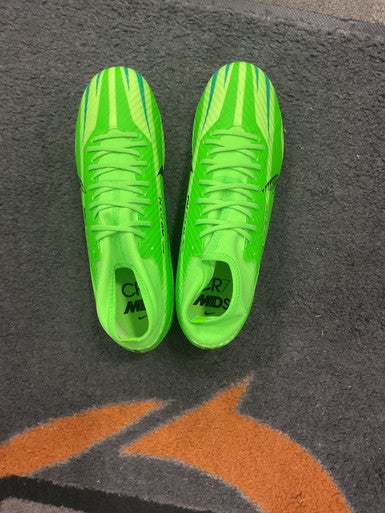 Used Nike ZOOM SUPERFLY 9 ACADEMY MDS Soccer Cleats Neon Green Senior 9 11614-S000225939